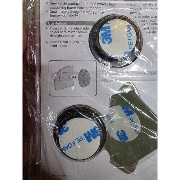 Blind Spot Mirror for Car (2 Pack) - HD Frameless Wide-Angle Convex Mirror for S - Picture 9 of 13